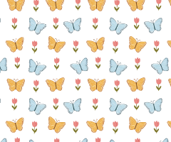 チューリップと蝶々